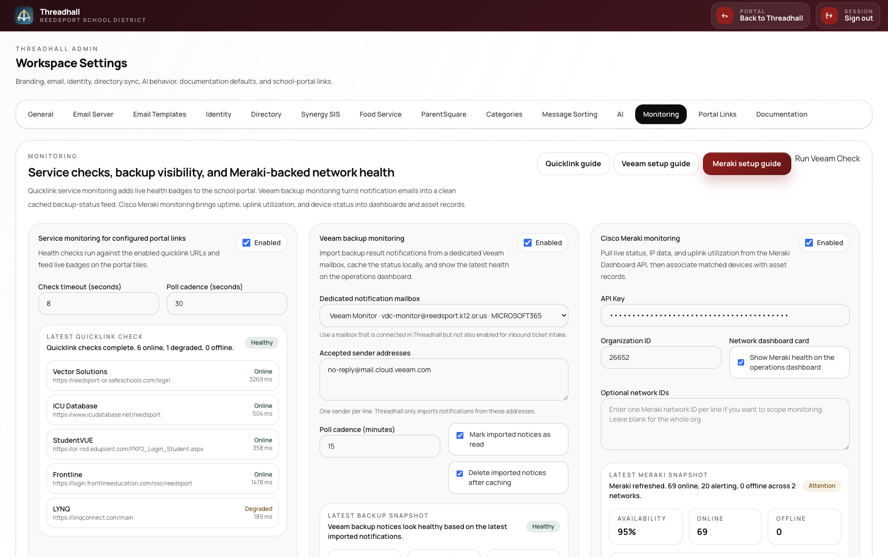 Admin and integrations