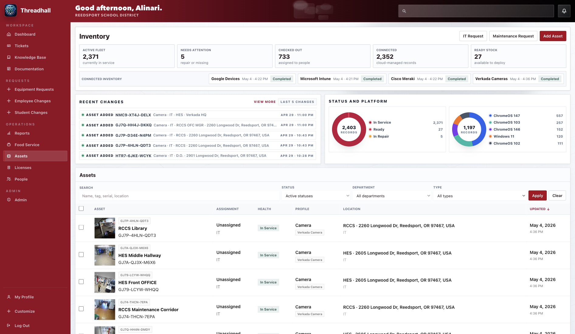Asset inventory