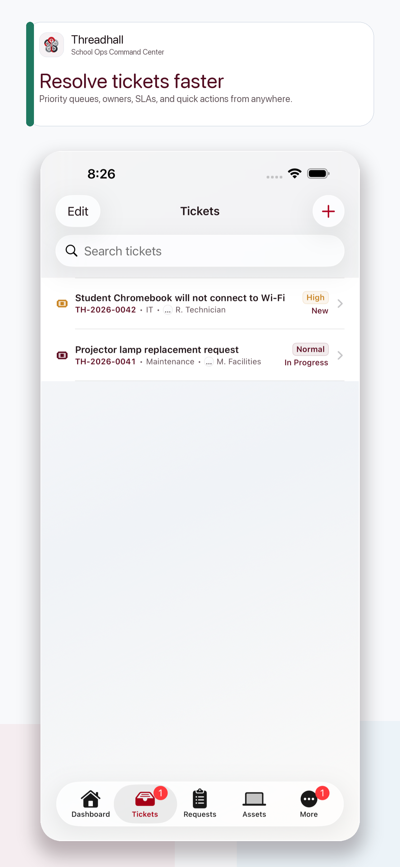 iPhone ticket queue